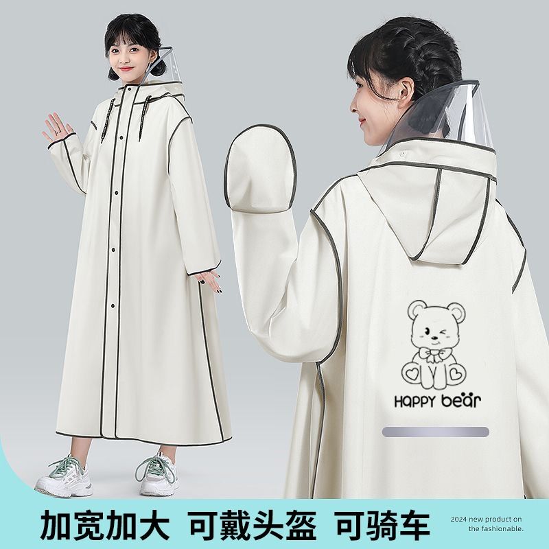 Raincoat for Women, Long Style for Electric Scooters, New Model, Full-Body Storm-Proof, Adult Outerwear, Cute Single-Person Rain Poncho Raincoat for Women, Long Style for Electric Scooters, New Model, Full-Body Storm-Proof, Adult Outerwear, Cute Single-Person Rain Poncho