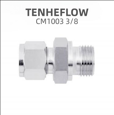 TENHEFLOW耐高温高压不锈钢直通接头平行G螺纹P2型CM1003 3/8