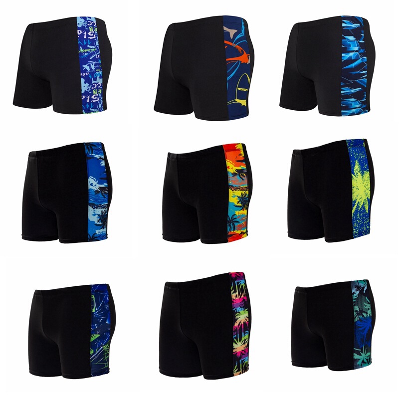 Adult Hot Spring Swimming Trunks Comfortable Slim Boxer Plus Fat Plus Size Quick-Drying Men's Vacation Beach Shorts Wholesale