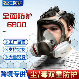 6800防毒面具喷漆化工打农药装修防粉尘硅胶防尘毒全面具防护面罩