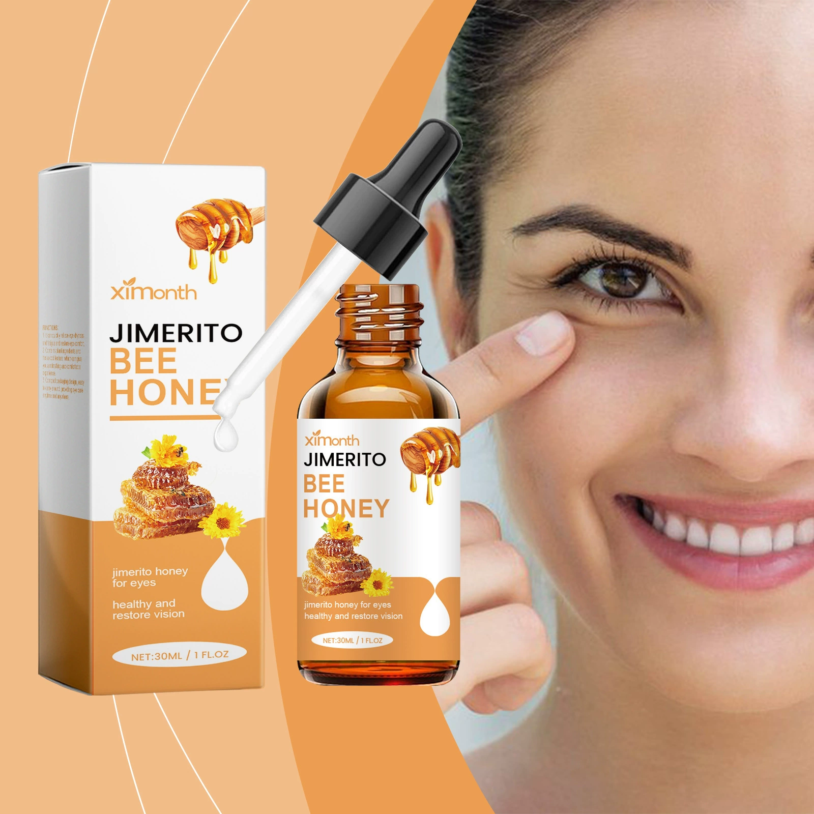 XIMONTH Honey Eye Care Solution Освежающие, увлажняющие и мягкие капли для глаз Comfort Care Eye Care