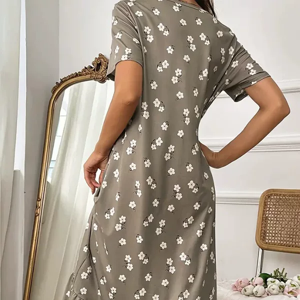 Cross-border summer milk silk dress temperament jacquard European and American leisure comfortable fashion home dress nightgown wholesale