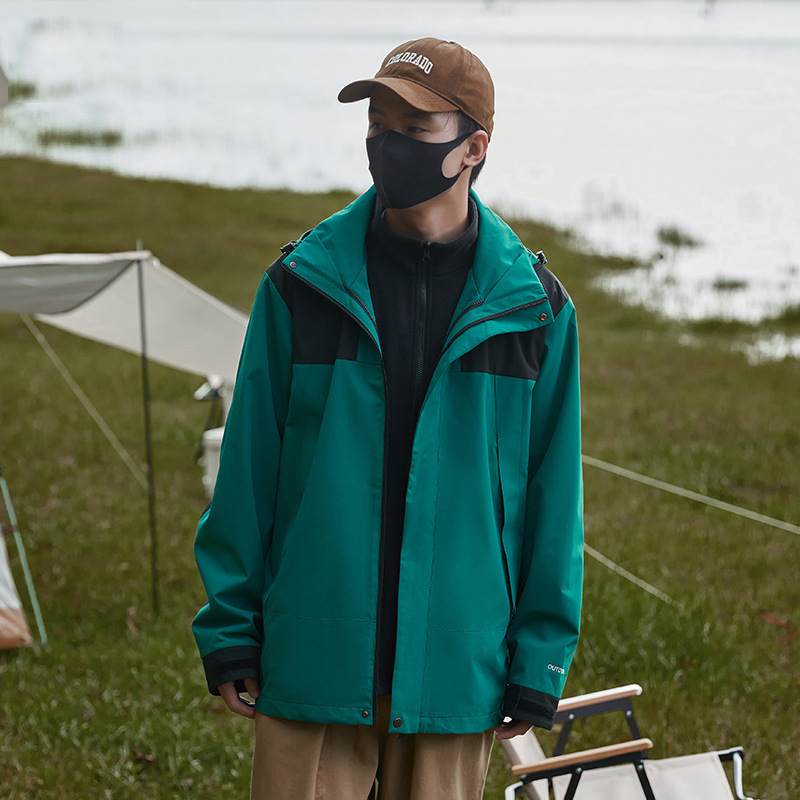 Chaqueta de Montaña Impermeable y Cortavientos 3 en 1 Desmontable, Estilo Unisex, Nueva Colección 2025