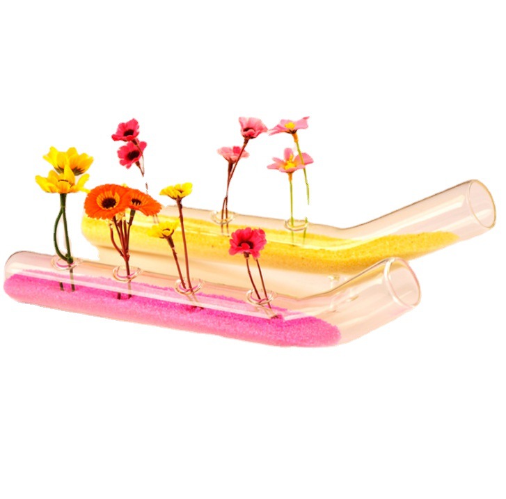Mxmade estilo Europeo creativo encimera de tubo de ensayo florero de cristal de moda decoración del hogar flor hidropónica dispositivo
