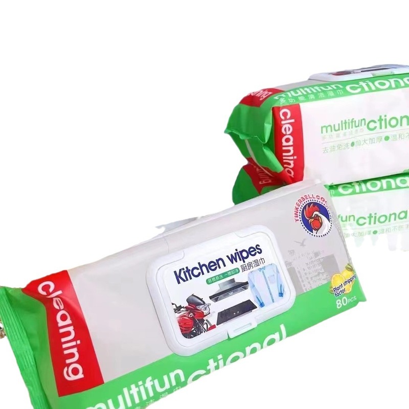 雄鶏多機能キッチンウェットティッシュ特大バッグ油除去カバー付きウェットティッシュ|undefined