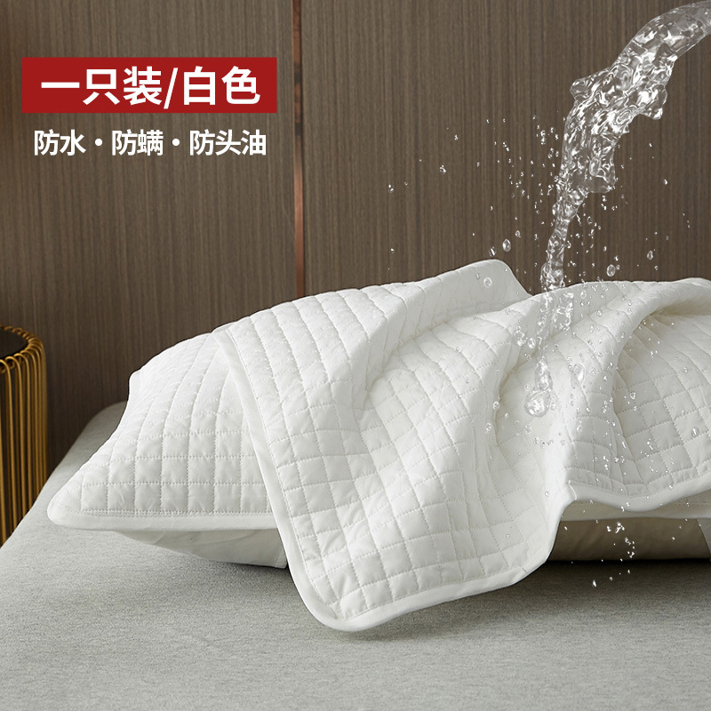Funda de almohada de algodón, capa protectora de núcleo de almohada, un par de piezas, anti-tabique de aceite para la cabeza, núcleo de almohada sucio, funda protectora de almohada, anti-sudor
