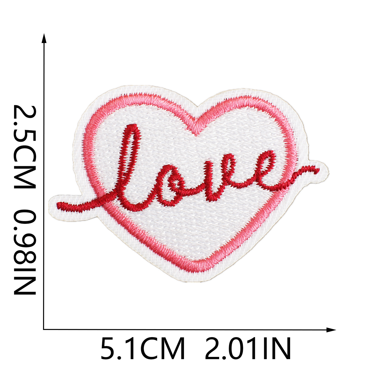3g Weight Clothing Sticker Patches Classification 1 Piece Quantity Dacron thread Material Valentine'S Day Festival Heart Shape Pattern Casual, Elegant, Lady Style Embroidery Craft 1 Piece Casual Elegant Lady Heart Shape Dacron Thread Clothing Sticker Patches 1
