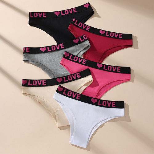 Hot thong printed sexy panties cute and comfortable low-rise cotton briefs
