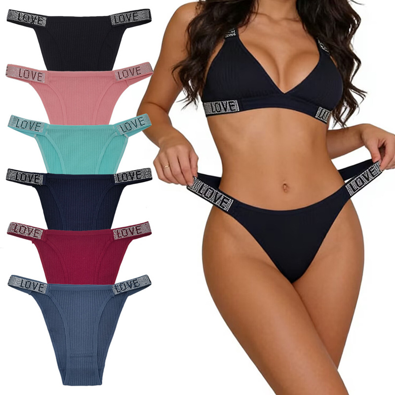 Yunmengni Threaded Cotton Women's Underwear High Elastic Elastic European Size Women's Briefs Export Cross-Border Supply Wholesale Yunmengni Threaded Cotton Women's Underwear High Elastic Elastic European Size Women's Briefs Export Cross-Border Supply Wholesale