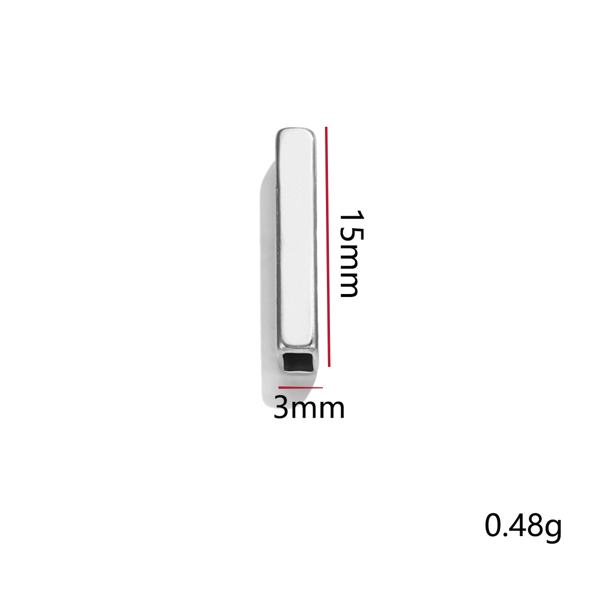 Accesorios de bricolaje hechos a mano cuerda trenzada con cuentas de material de joyería rectangular con cuentas simple todo fósforo étnico con cuentas