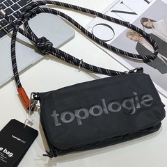 TopologieBottle黑白反光水瓶包男女同款斜挎轻便多层小挎包单肩