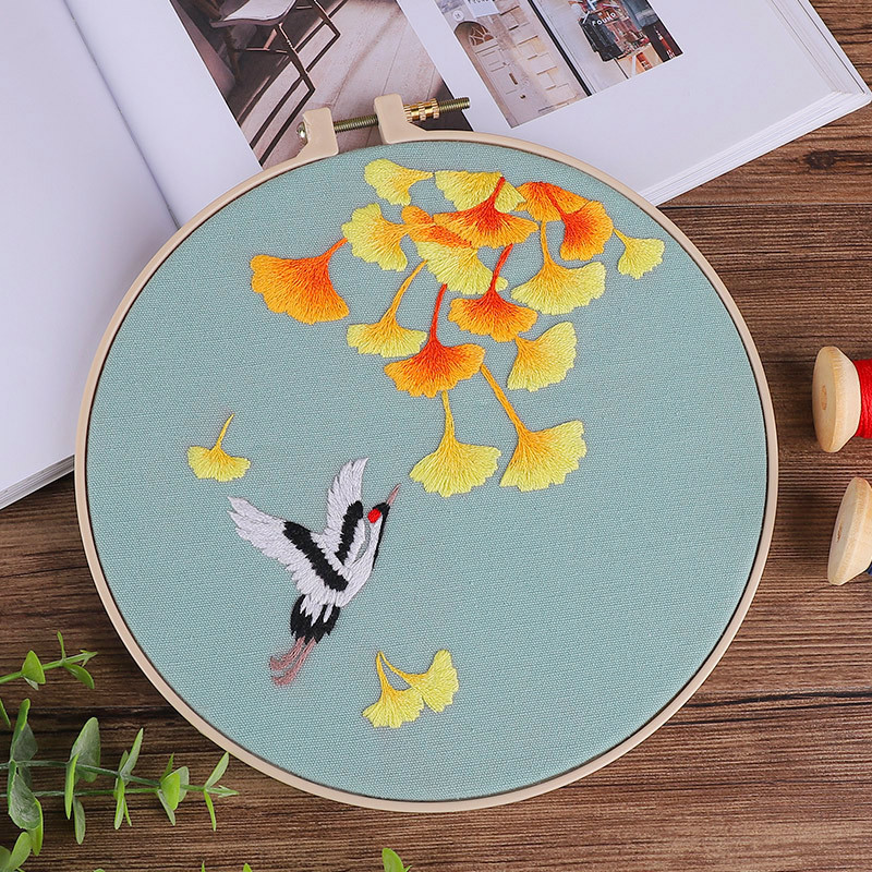 Bordado a mano diy material paquete auto bordado su grupo de bordado ventilador de cinta bordado principiante bordado ornamentación antigua