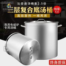 批发JDM不锈钢桶带盖汤桶商用加厚圆桶大容量电磁炉专用汤锅卤肉