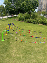 幼儿园户外爬绳斜坡攀爬绳儿童游乐场设施立柱体适能训练器材玩具