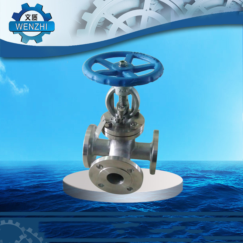 KJ43F-16P三通抗生素截止阀/三通法兰截止阀