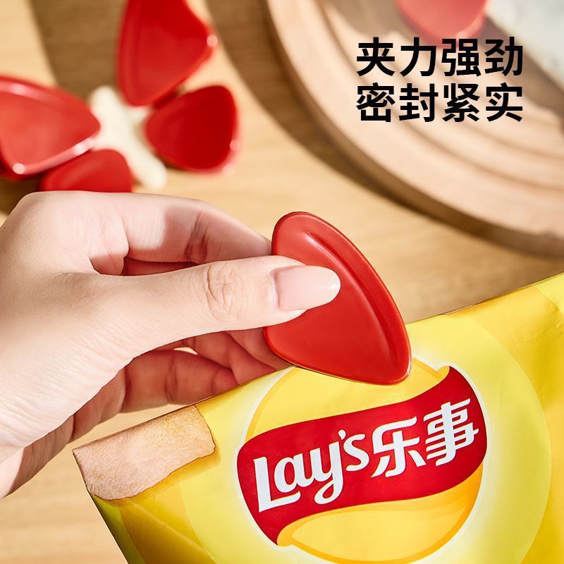 家用食品袋密封夹子防潮创意冰箱贴磁吸夹零食食物封口夹蝴蝶夹子|undefined