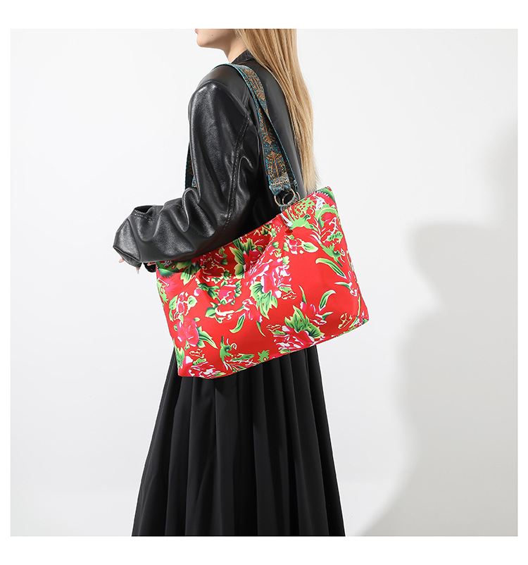 Women's Large Nylon Color Block Streetwear Bucket Zipper Shoulder Bag display picture 1