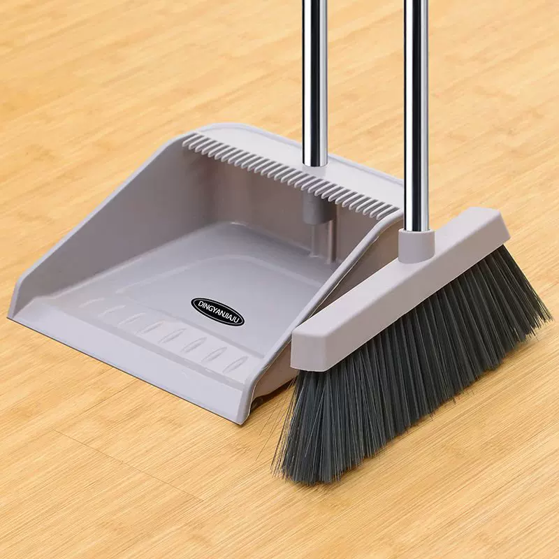 Broom, handle, set, rotating dustpan, 2 piece set