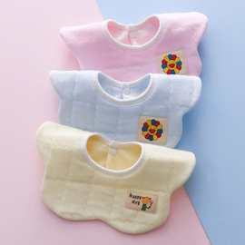 新生儿口水巾精梳棉印花口水巾婴儿母婴双面围嘴水洗围兜加厚安阳