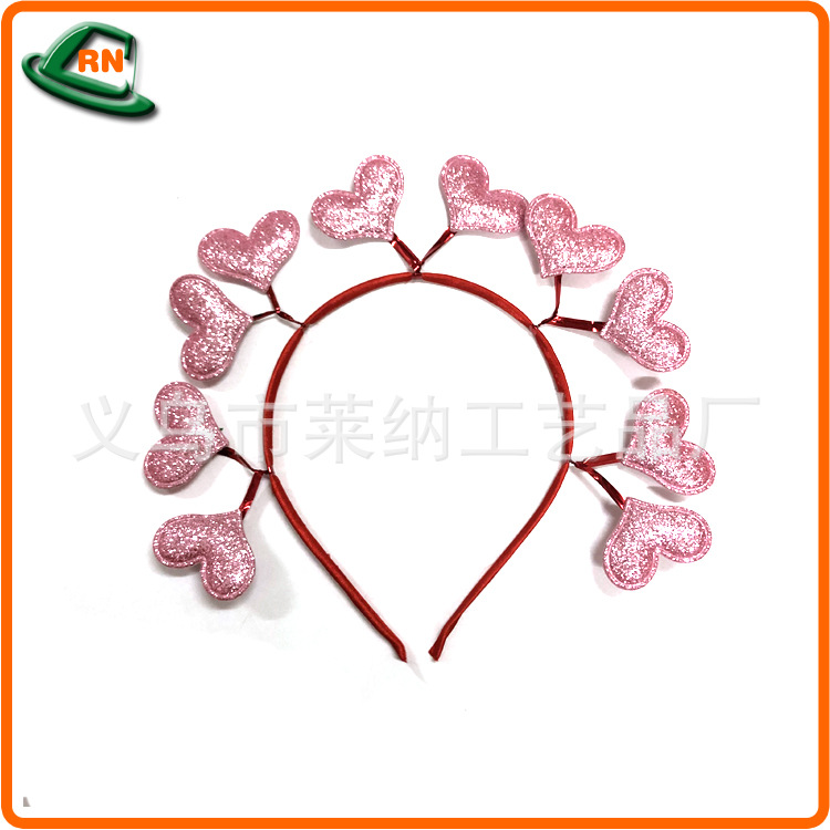 Leena fábrica directa nuevo Día de San Valentín transfronterizo diadema fiesta boda accesorios para el cabello 10 en forma de corazón diadema accesorios para el cabello