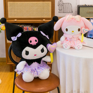 Sanrio Ins Kuromi Melody Doll Cute Plush Toy New Cinnamon Dog Doll Birthday Gift
