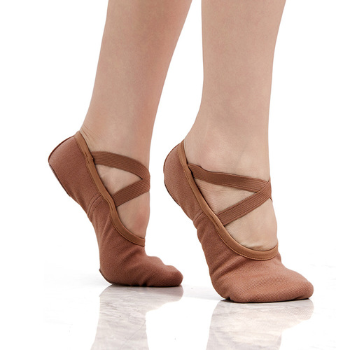 New Women's Soft Sole Ballet Four-Sided Springy Elastic Fabric Adult Classical Dance Practice Cat Paw Shoes Cross-Border Wholesale