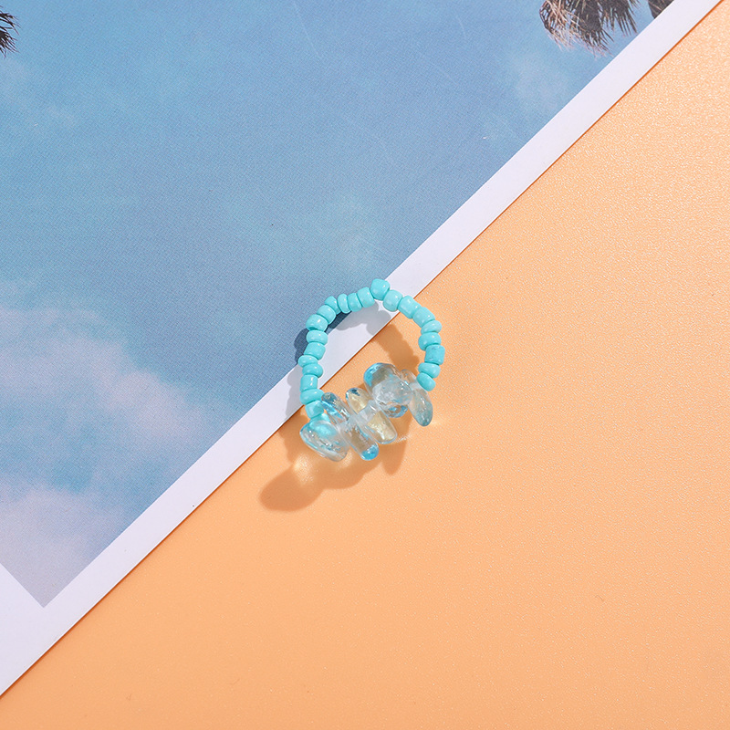 Cute Geometric Beaded Artificial Crystal Womenu0027S Rings