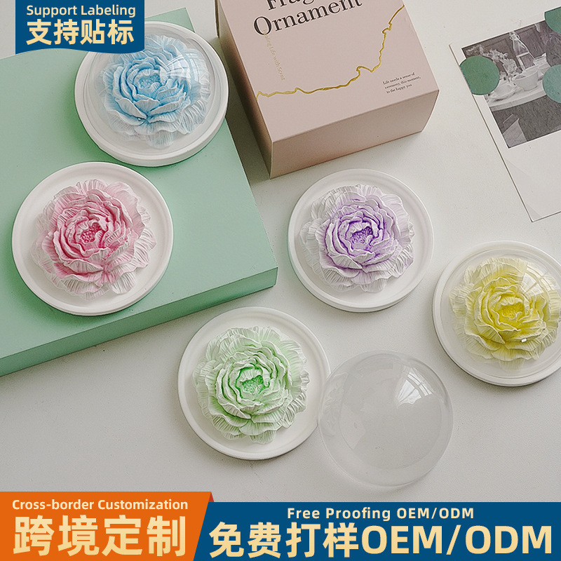 Peony Flower Fragrance Diffuser Stone Indoor Long-Lasting Home Cross-Border Gift Niche Birthday Gift Bedroom Aromatherapy Ornaments