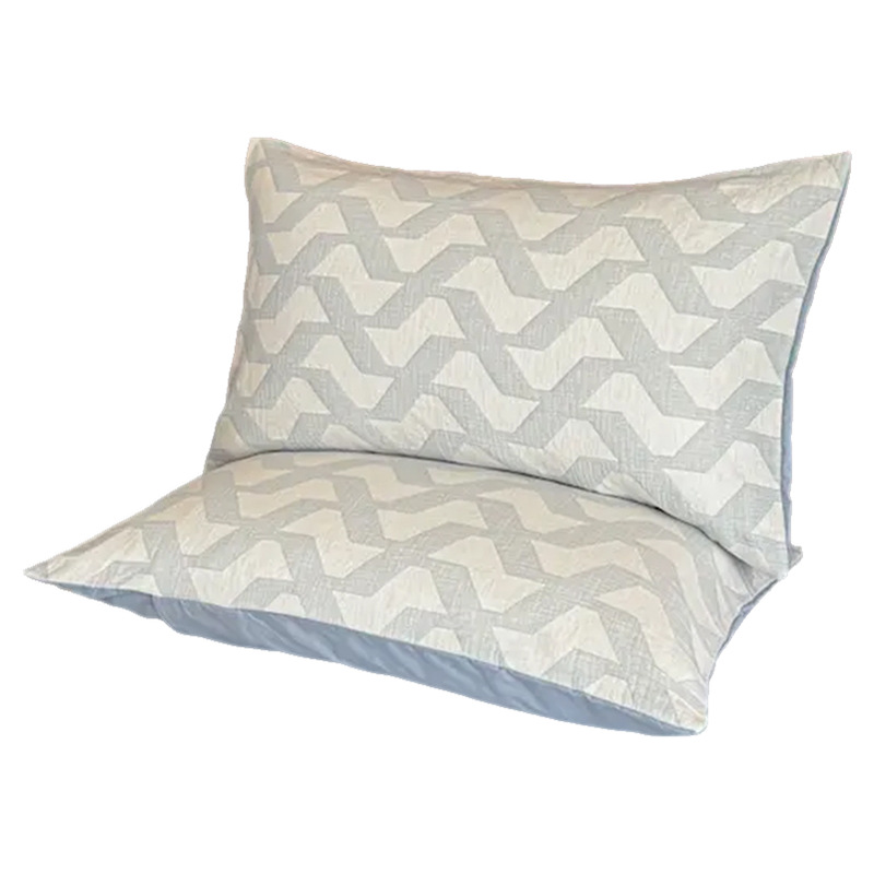 Funda de almohada de hilo de tres capas de algodón de nuevo estilo 2025, un par de mangas de forro simple de algodón de 48cm x 74cm