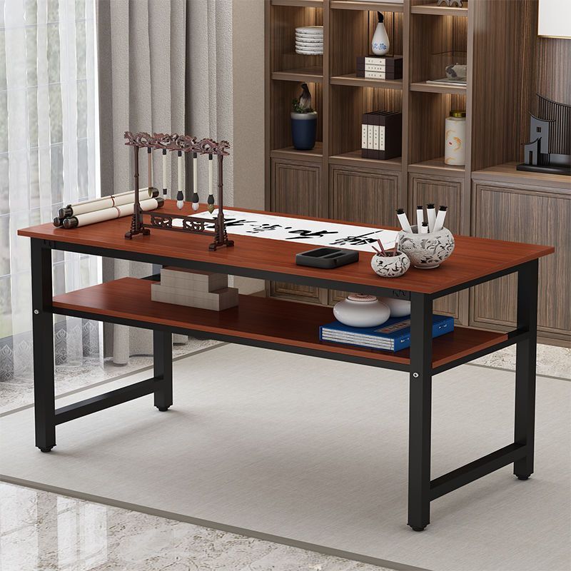 Simple Calligraphy Table, Painting and Calligraphy Table, Home-Use Double-Layer Training and Tutoring Class Painting Desk, Brush Writing Desk, Computer Desk