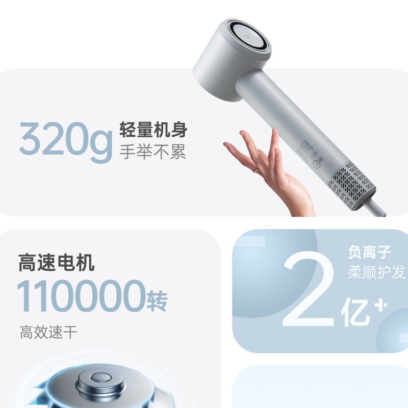 博锐高速吹风机PH1652/1655家用负离子护发大风力速干电吹风筒|undefined