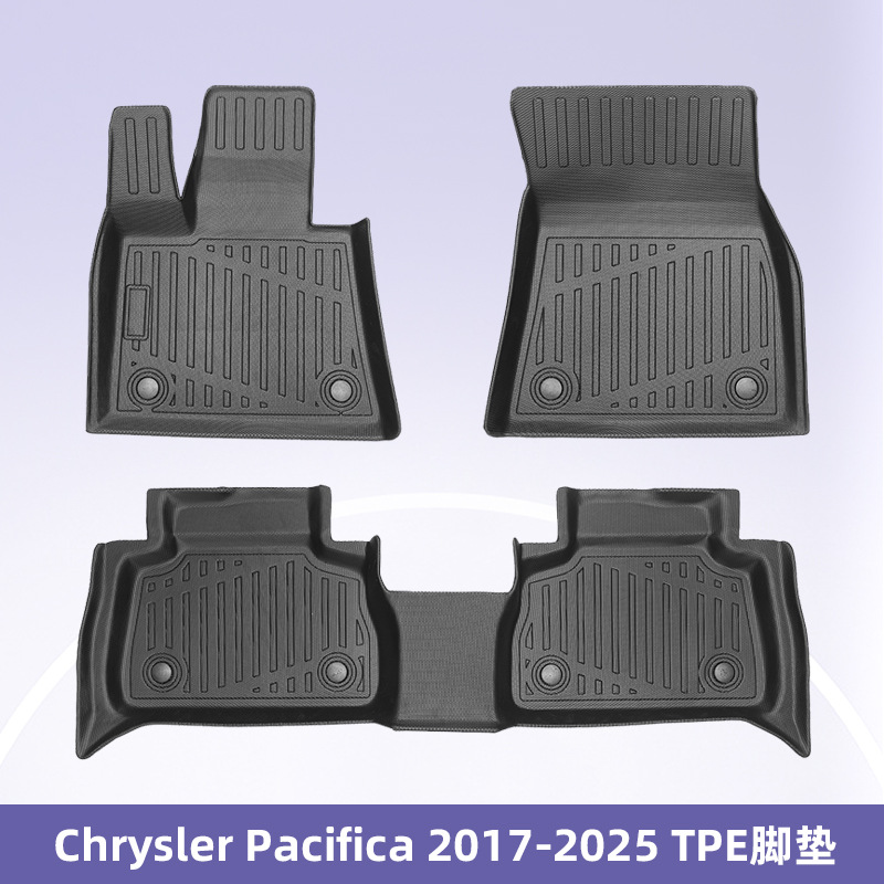 Para Chrysler Pacifica2017 - 2025 3D todo el tiempo TPE almohadilla para los pies almohadilla del maletero