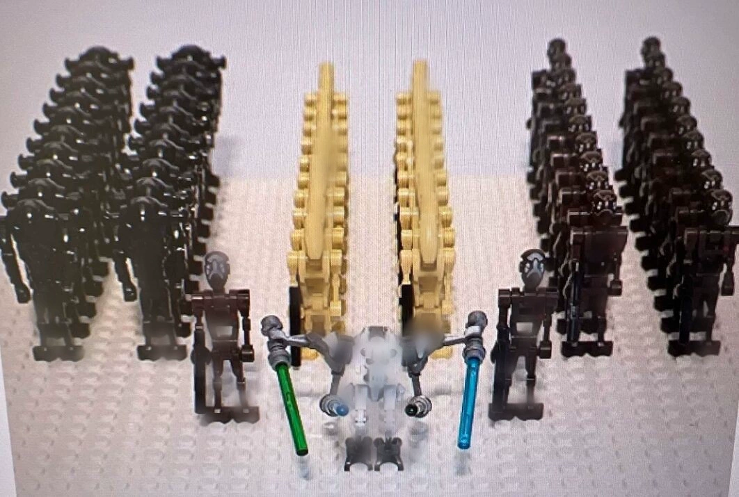 Minifigure set — assorted robot & soldier figures, mixed packs 8–120 pcs, combinable