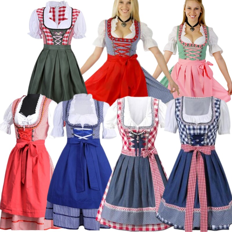 New German Beer Festival Bavarian Traditional Beer Suit dress Maid Suit Maid Bar Work Costume