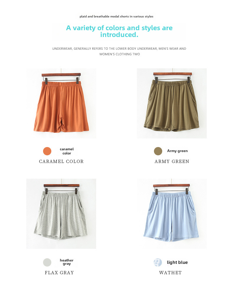 Una generación de pijamas de verano para mujer, pantalones cortos deportivos modal 3 para el hogar_voghion.com