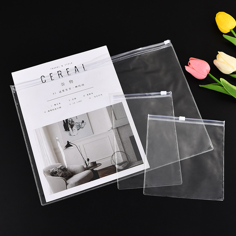 现货pvc透明拉链袋塑料防水密封文件袋票据资料档案收纳自封袋