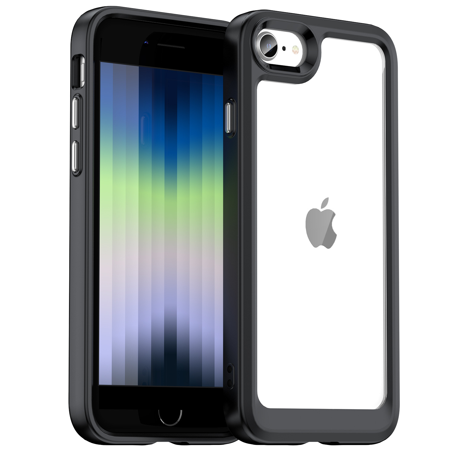 Renkli Apple SE2 cep telefonu kılıfı için uygundur SE3 cep telefonu kılıfı IP6/6S her şey dahil akrilik saf renk anti-6S Plus