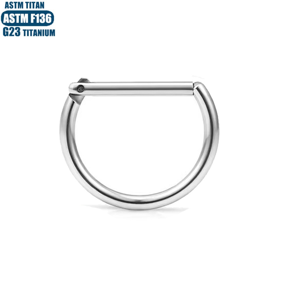 F136 Titanium Alloy Implant-Grade Nose Ring Zircon Earrings Seamless Ring Nose Ring Fashion Jewelry Septum Piercing Ear Bone Ring detail image 28