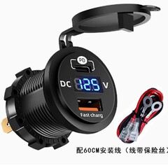 クロスボーダー新型改造車載充電器pd QC3.0急速充電TPYE-C多機能携帯電話自動車充電器