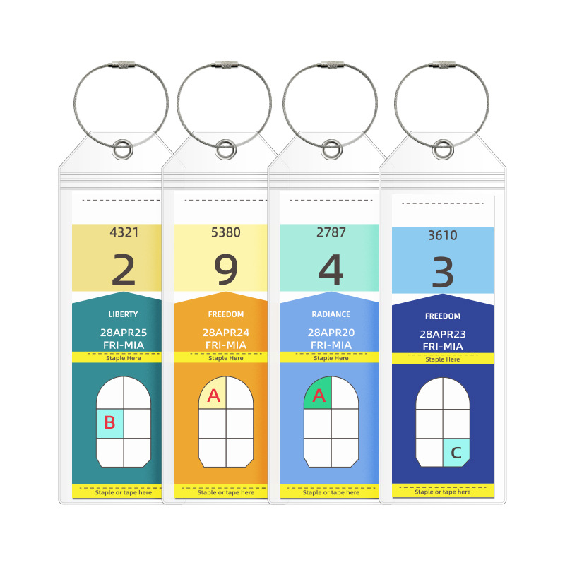 Etiqueta de equipaje de crucero etiqueta de equipaje etiqueta de PVC transparente etiqueta de equipaje de crucero tarjeta de embarque a prueba de agua