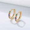 Zirconium, brand earrings, universal accessory, European style, silver 925 sample, simple and elegant design, wholesale