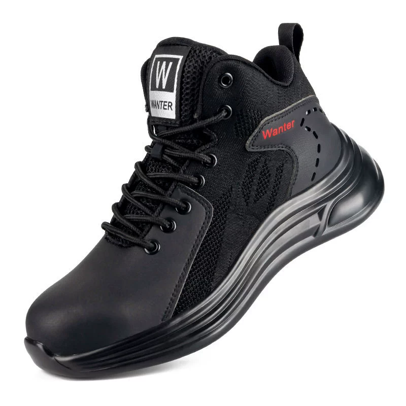 Новые мужские защитные ботинки для трансграничной торговли: износостойкие, дышащие, с защитой от проколов, ударов и скольжения (ПУ)