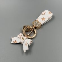 满钻老花钥匙扣蝴蝶结汽车钥匙扣ins钥匙扣配件世界杯小礼品批发