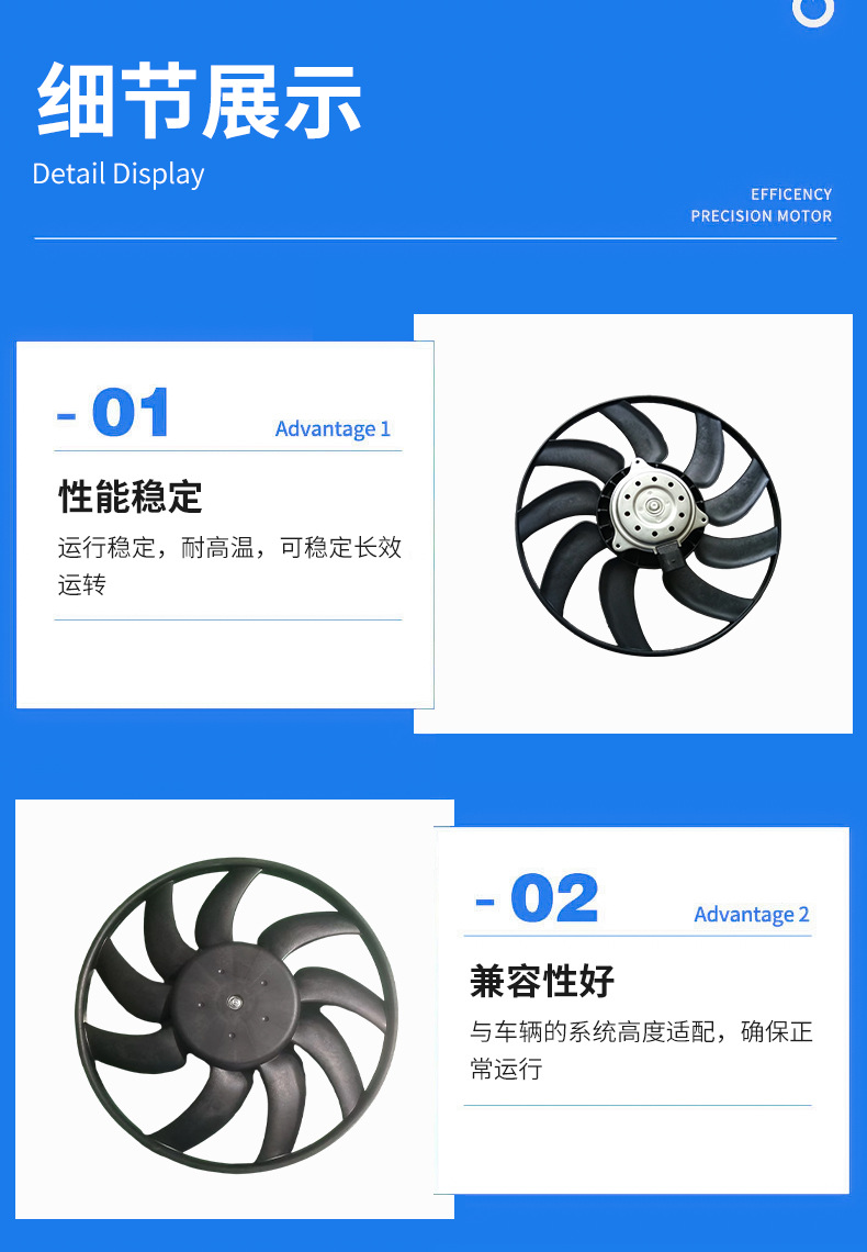 Directly supplied by the manufacturer, Audi B8 main fan 8K0 959 455G radiator cooling fan