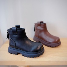 2025年秋冬新款童鞋男童时尚帅气马丁靴英伦风简约百搭女童时装靴