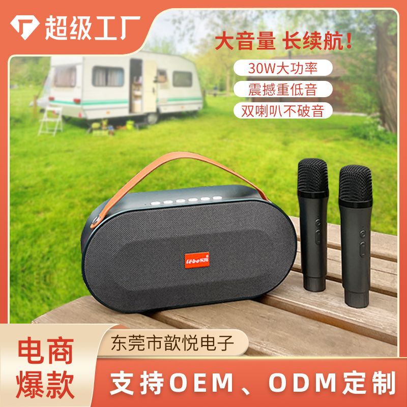 现货P10蓝牙直播音响大功率双喇叭音箱广场舞户外演出双麦专用音|undefined