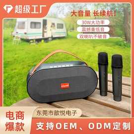 现货P10蓝牙直播音响大功率双喇叭音箱广场舞户外演出双麦专用音