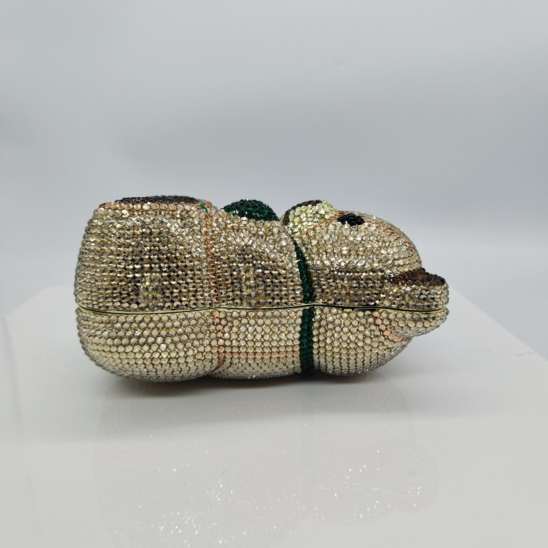 Nuevo fondo plano transfronterizo de diamante completo oso bolso de cena de diamante ligero bolso de diamante bolso de fiesta de animales