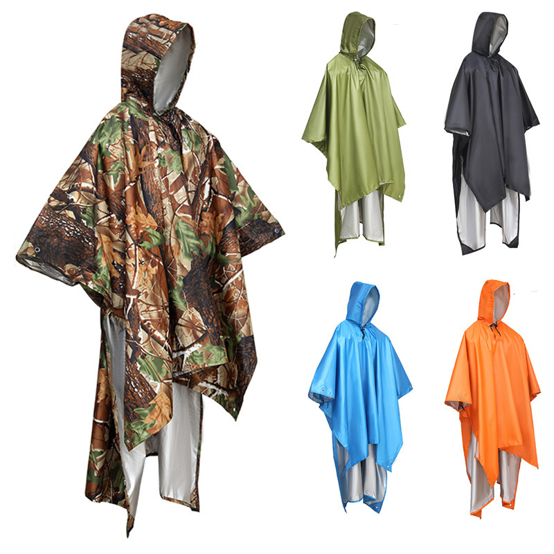 Cross-border Outdoor Three-in-One One-Piked Raincoat Hiking Poncho Windproof Rainproof Riding Raincoat Lightweight and Easy to Storage Cross-border Outdoor Three-in-One One-Piked Raincoat Hiking Poncho Windproof Rainproof Riding Raincoat Lightweight and Easy to Storage