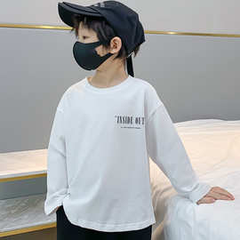 【领口包边】男童棉T恤长袖春秋打底衫中小童儿童印花宽松上衣